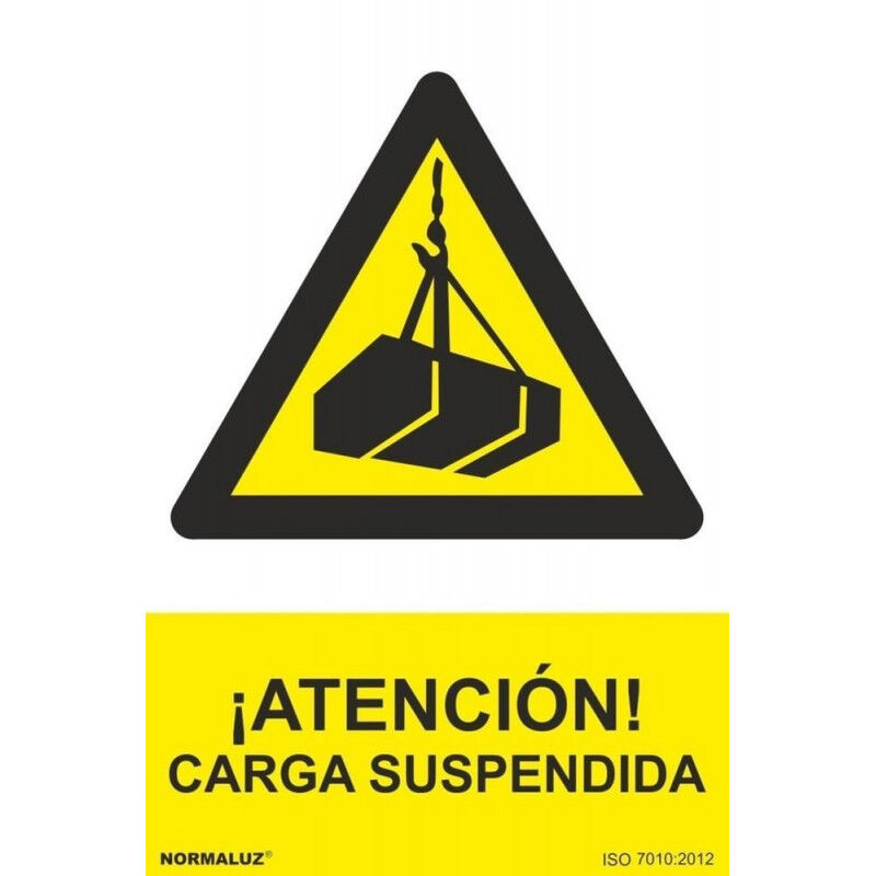 

Señal ¡Atención! Carga Suspendida Con Tintas UV | ALUMINIO 0'5 mm - 300 x 400 mm