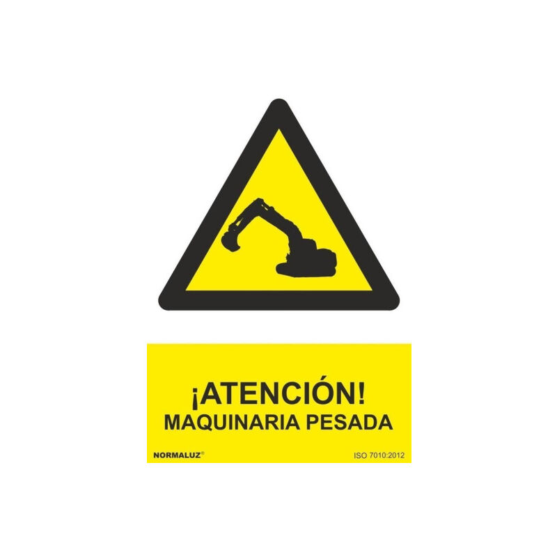 

Señal ¡Atención! Maquinaria Pesada Con Tintas UV | 210 x 300 mm - ALUMINIO 0'5 mm