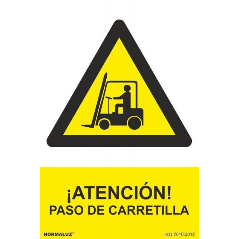 

Señal ¡Atención! Paso de Carretilla Con Tintas UV | ALUMINIO 0'5 mm - 300 x 400 mm