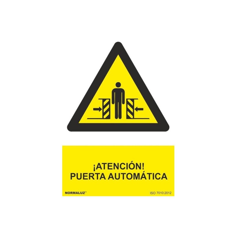 

Señal ¡Atención! Puerta Automática Con Tintas UV | ADHESIVOS DE VINILO - 100 x 150 mm