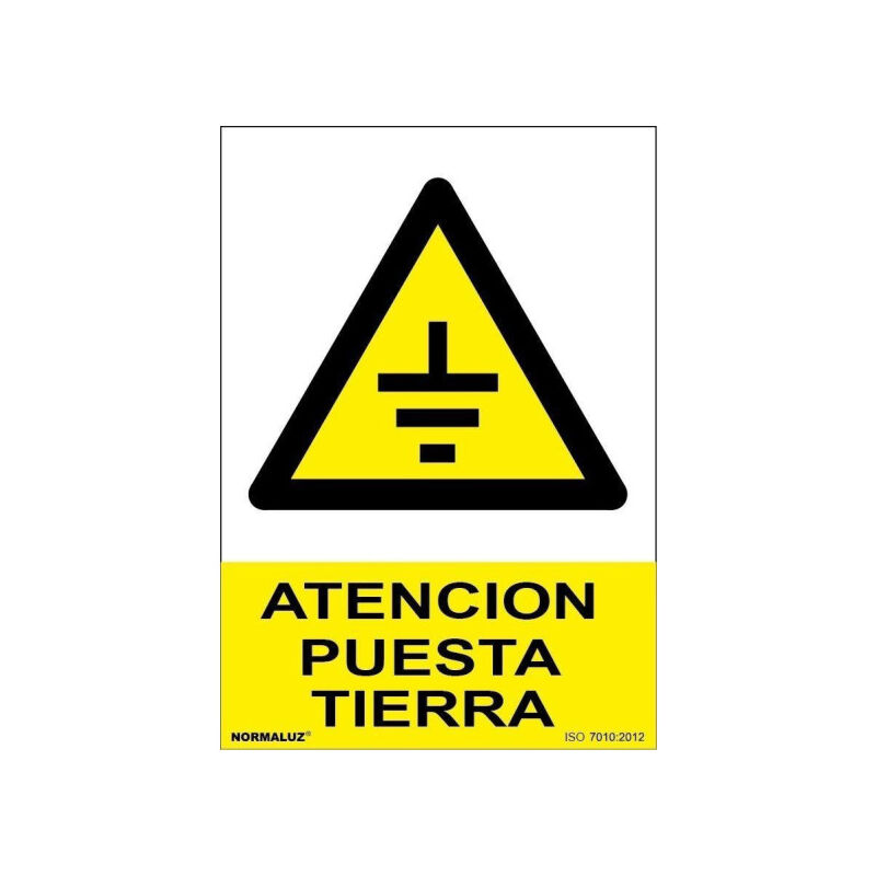 

Señal Atención Puesta Tierra Con Tintas UV | 210 x 300 mm - PVC GLASSPACK 0'7 mm