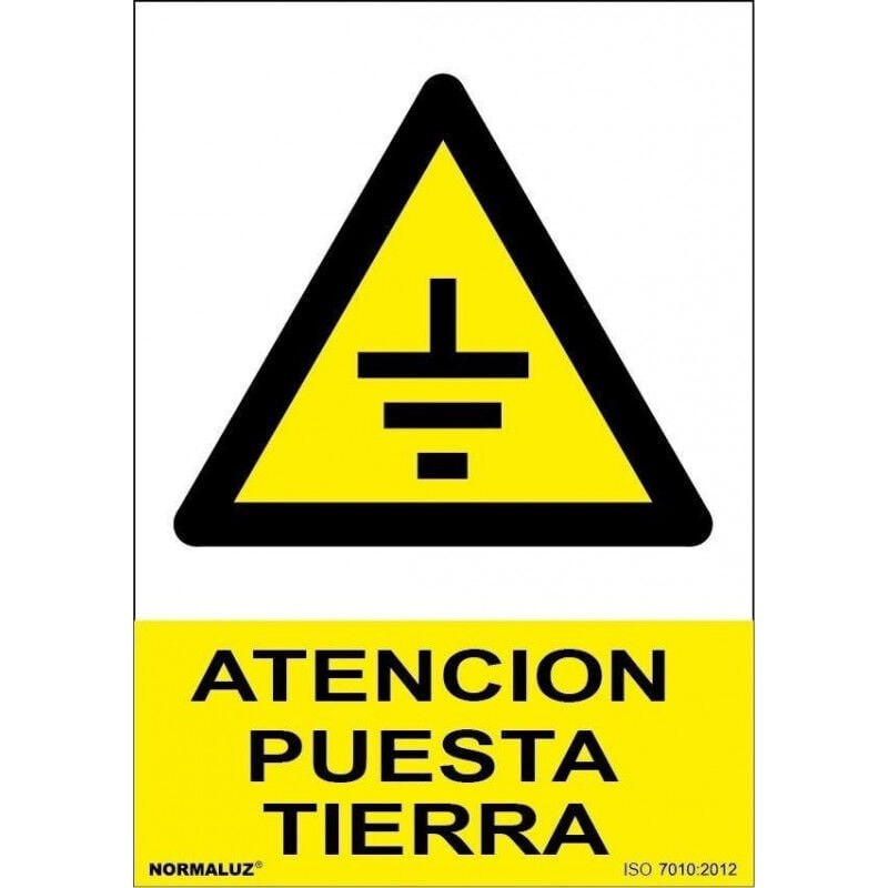 

Señal Atención Puesta Tierra Con Tintas UV | 300 x 400 mm - PVC GLASSPACK 0'7 mm