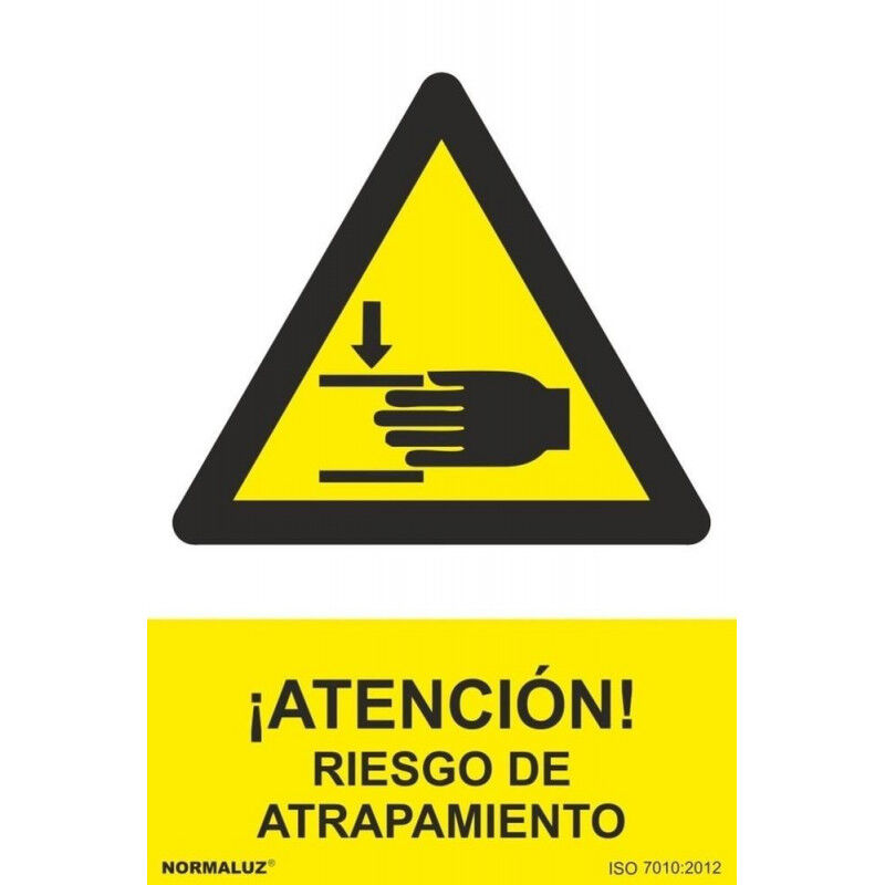 

Señal ¡Atención! Riesgo de Atrapamiento Con Tintas UV | 210 x 300 mm - ALUMINIO 0'5 mm