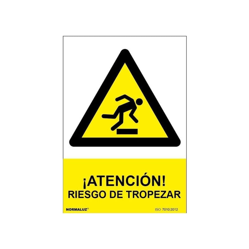 

Señal ¡Atención! Riesgo de Tropezar Con Tintas UV | ADHESIVOS DE VINILO - 150 x 200 mm