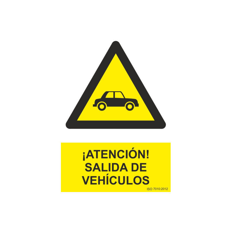 

Señal ¡Atención! Salida de Vehículos Con Tintas UV | ADHESIVOS DE VINILO - 100 x 150 mm