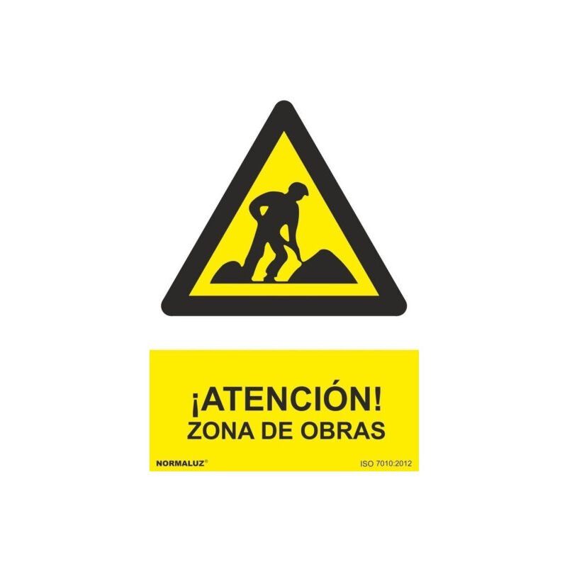 

Señal ¡Atención! Zona de Obras Con Tintas UV | 200 x 300 mm - ADHESIVOS DE VINILO