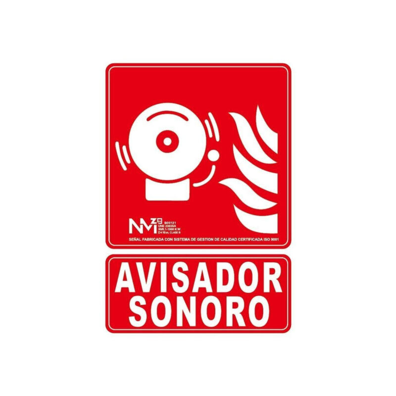 

Señal Avisador Sonoro Luminiscente | 210 x 300 mm - CLASE A (PVC 1 mm)