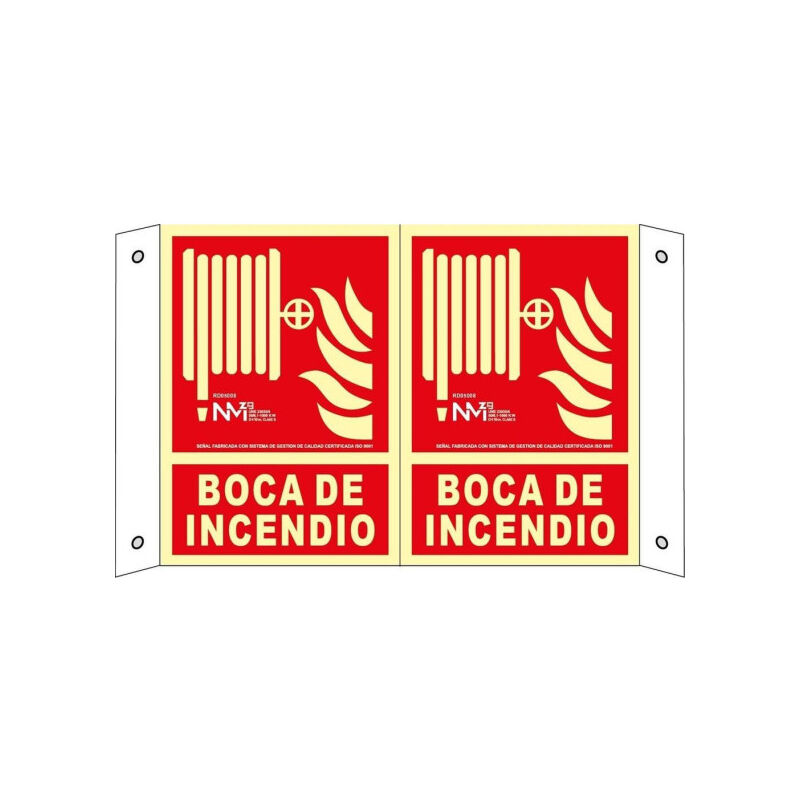 

Señal Boca de Incendios Panorámica Luminiscente | 210 x 300 mm - CLASE A (PVC 1 mm)