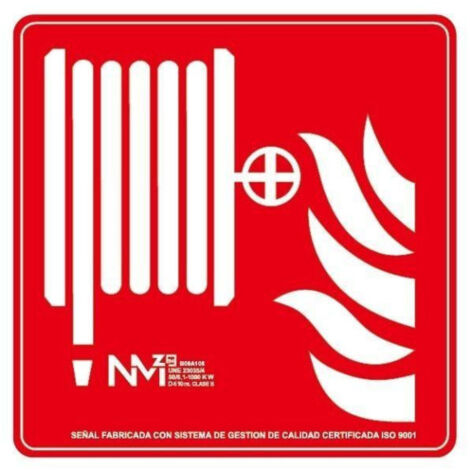 Se/ñal boca de incendio homologada PVC 21x30cm Rojo
