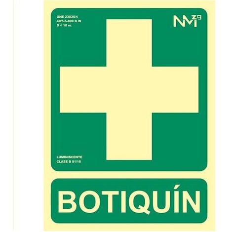 OEMM Señal 224X300Mm Pvc Lumi Botiquin Rd14108