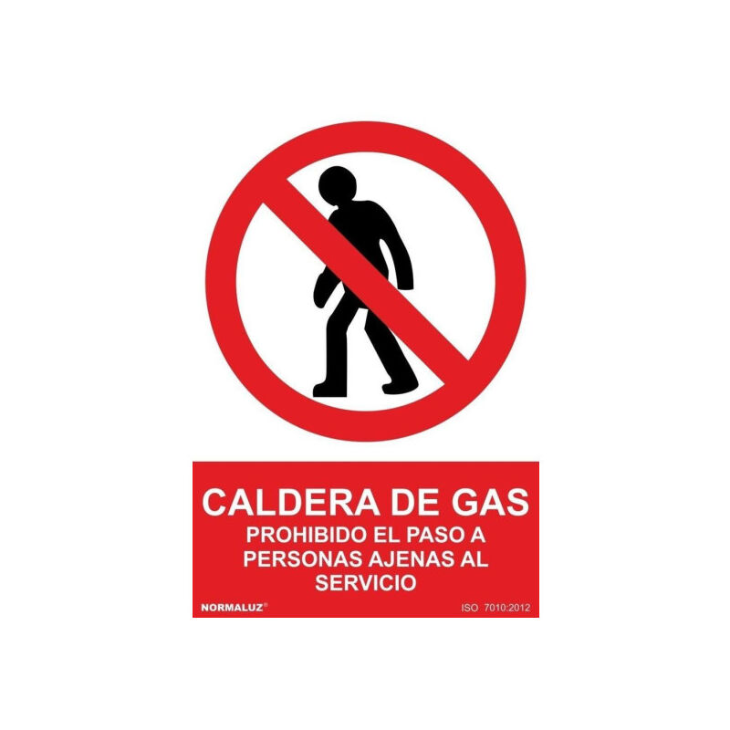 

Señal Caldera de Gas Prohibido El Paso A Personas Ajenas Al Servicio | 210 x 300 mm - ALUMINIO 0'5 mm