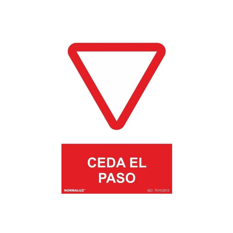 

Señal Ceda El Paso Con Tintas UV | 300 x 400 mm - PVC GLASSPACK 0'7 mm
