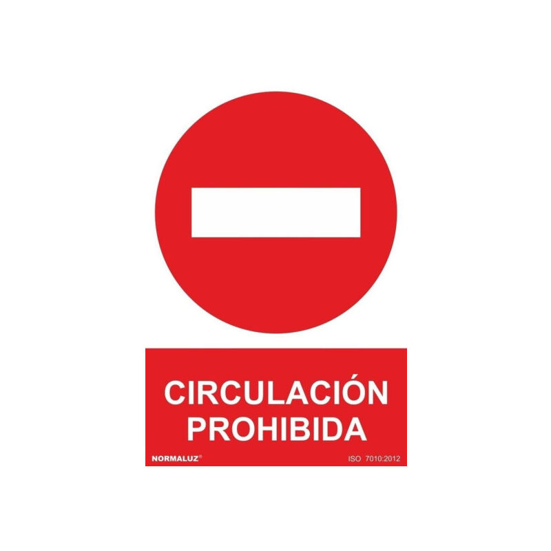 

Señal Circulación Prohibida Con Tintas UV | 210 x 300 mm - ALUMINIO 0'5 mm