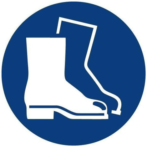 Señal circular Es Obligatorio El Uso de Las Botas Ø90 mm (10 uds) SEKURECO