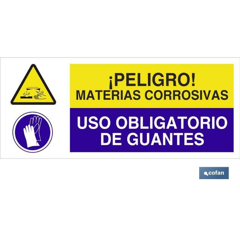

PLIMPO señal poliestireno 1,5mm 717x297 combinada peligro/obligación