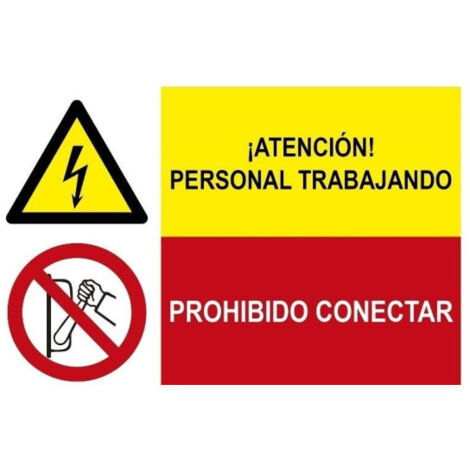 Señal combinada Riesgo de incendio Solo personal autorizado SEKURECO                 Adhesivo vinilo