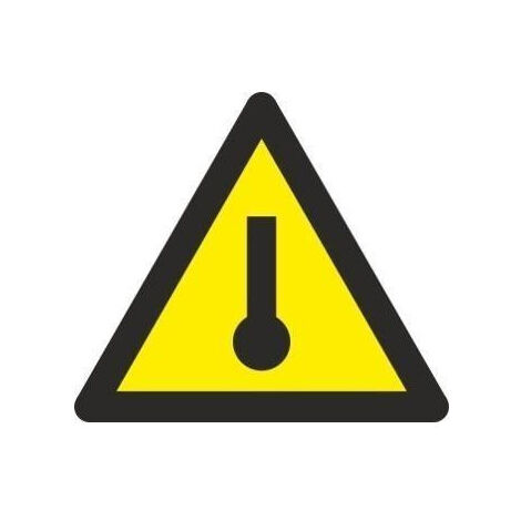 Señal de ¡Atención Alta Temperatura Lado 90 mm SEKURECO (Pack de 10)