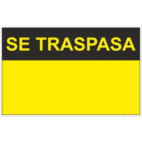 Señal de aviso PVC Se Traspasa SEKURECO  amarillo                       350 x 450 mm