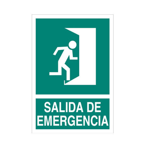 Señal de evacuación Salida de Emergencia dirección derecha                                                          210X148