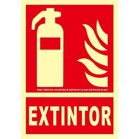 Señal de extintor en aluminio Clase A FA00901 SEKURECO                         210 x 300 mm                          Clase A (ALUMINIO 0'5 mm)