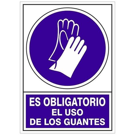 señal de obligación. plástico. rectangular. señalización de seguridad. 490x345 mm