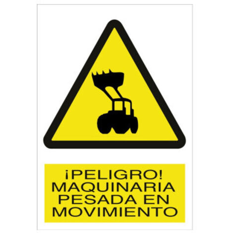 Señal de Peligro Maquinaria pesada en movimiento                                                   Poliestireno       210X148 mm