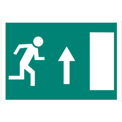 Señal de pictograma Salida emergencia hacia arriba                                                   Señal PVC luminiscente       210X148