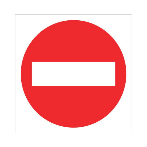 Señal de Prohibido el paso de pictograma Poliestireno 297X297