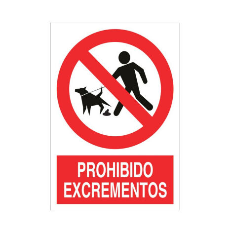 Señal de Prohibido excrementos de perro Poliestireno 420X297