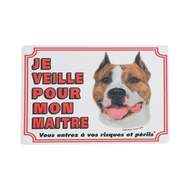 

Señal de puerta American Staffordshire Terrier. perro.