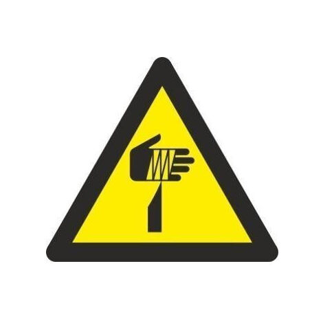 Señal de Riesgo de Corte triangular Lado 90 mm (Pack de 10 uds) SEKURECO