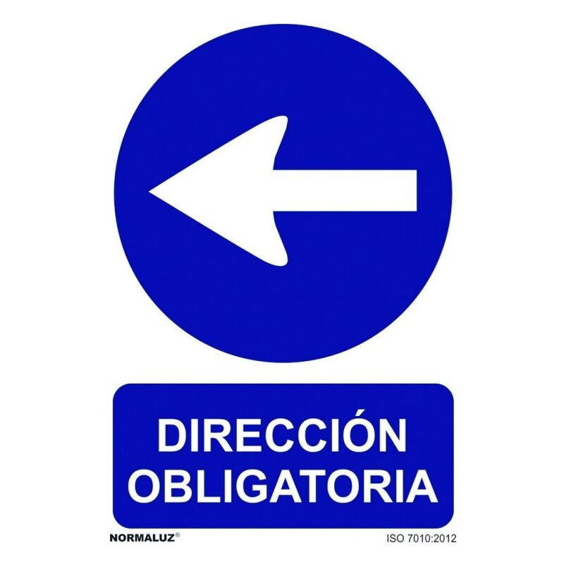 

Normaluz - SeÑal 210x300mm pvc direcciÓn obligatoria izquierda rd20030