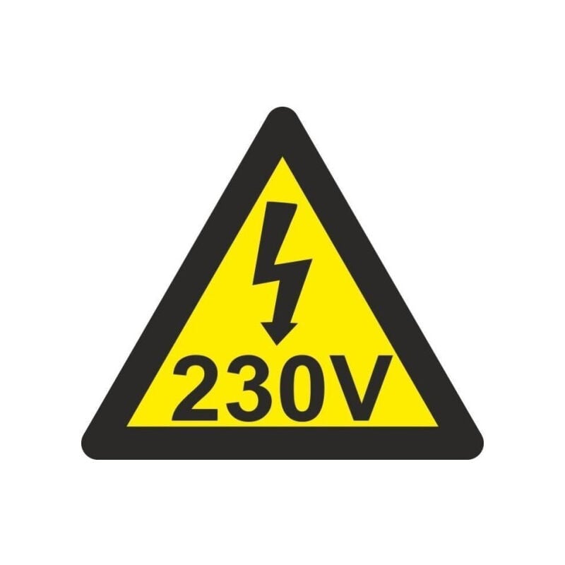 

Señal Eléctrica Triángulo Rayo 230 V | Lado 150 mm - PVC GLASSPACK 0'7 mm