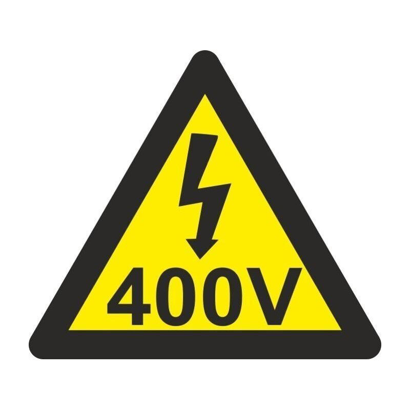 

Señal Eléctrica Triángulo Rayo 400 V | Lado 150 mm - PVC GLASSPACK 0'7 mm