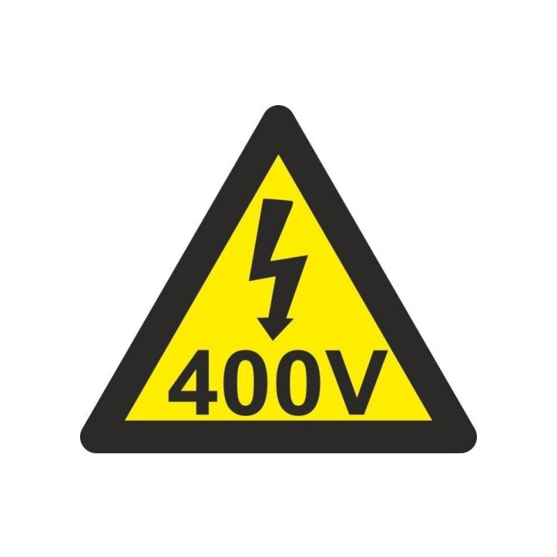 

Señal Eléctrica Triángulo Rayo 400 V | Lado 150 mm - ALUMINIO 0'8 mm