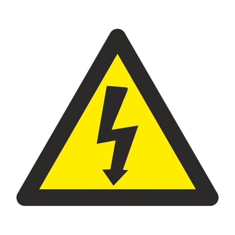 

Señal peligro riesgo eléctrico - Señal Eléctrica Triangular Rayo homologada | Lado 150 mm - ALUMINIO 0'8 mm