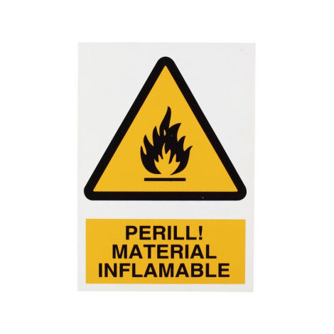 Señal en catalán: Perill material inflamable                                                          297X210 mm