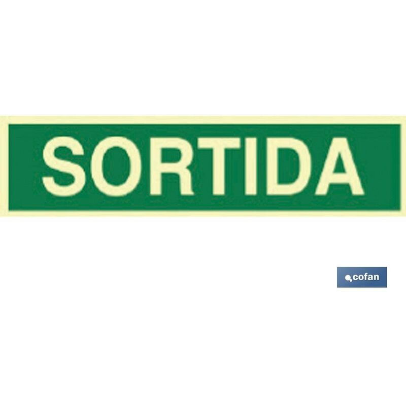 

SeÑal lumuniscente 400x100mm