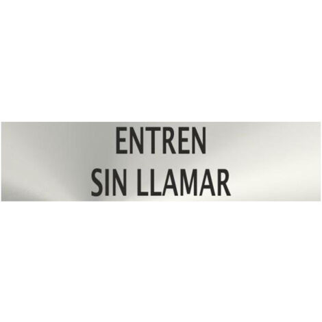 Señal entren sin llamar inox adhesiva 5x20cm rd707053