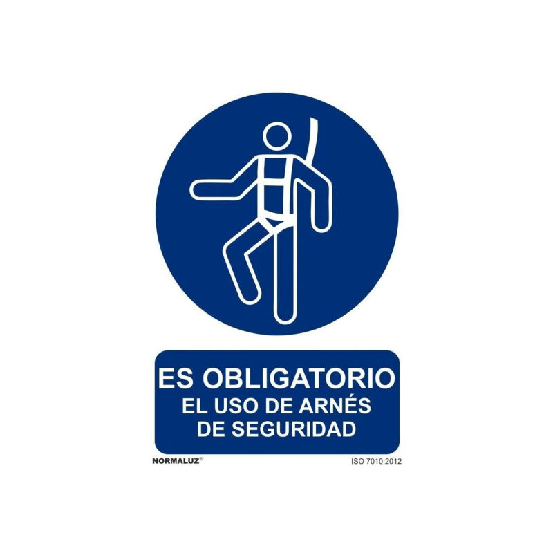 

Señal Es Obligatorio El Uso de Arnés de Seguridad Con Tintas UV | ADHESIVOS DE VINILO - 100 x 150 mm