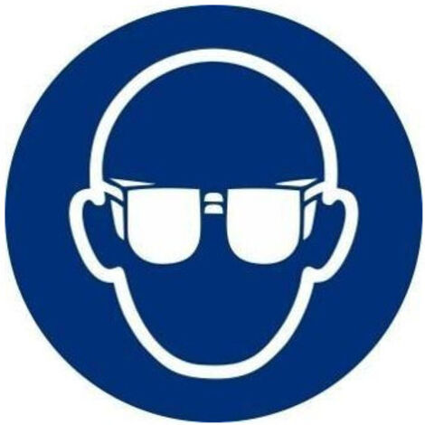 Señal Es Obligatorio El Uso de Gafas Con Tintas UV Ø 90mm (Pack de 10)