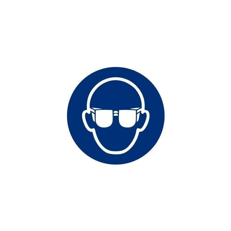

Señal Es Obligatorio El Uso de Gafas Con Tintas UV Ø 90mm (Pack de 10)