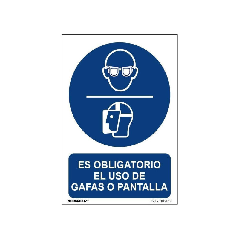 

Señal Es Obligatorio El Uso de Gafas O Pantalla Con Tintas UV | ALUMINIO 0'5 mm - 300 x 400 mm