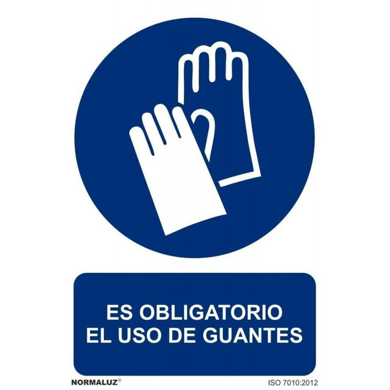 

Señal Es Obligatorio El Uso de Guantes Con Tintas UV | ALUMINIO 0'5 mm - 300 x 400 mm