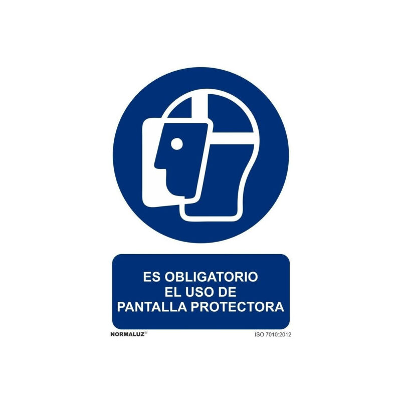 

Señal Es Obligatorio El Uso de La Pantalla Protectora Con Tintas UV | 210 x 300 mm - ALUMINIO 0'5 mm