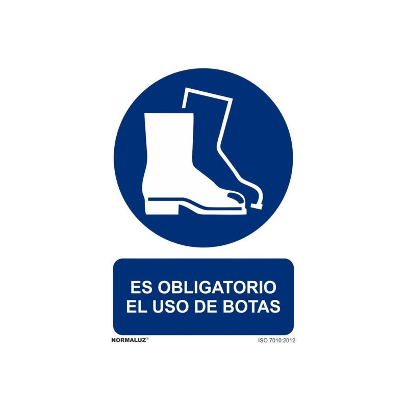 

Señal Es Obligatorio El Uso de Las Botas Con Tintas UV | ALUMINIO 0'5 mm - 300 x 400 mm