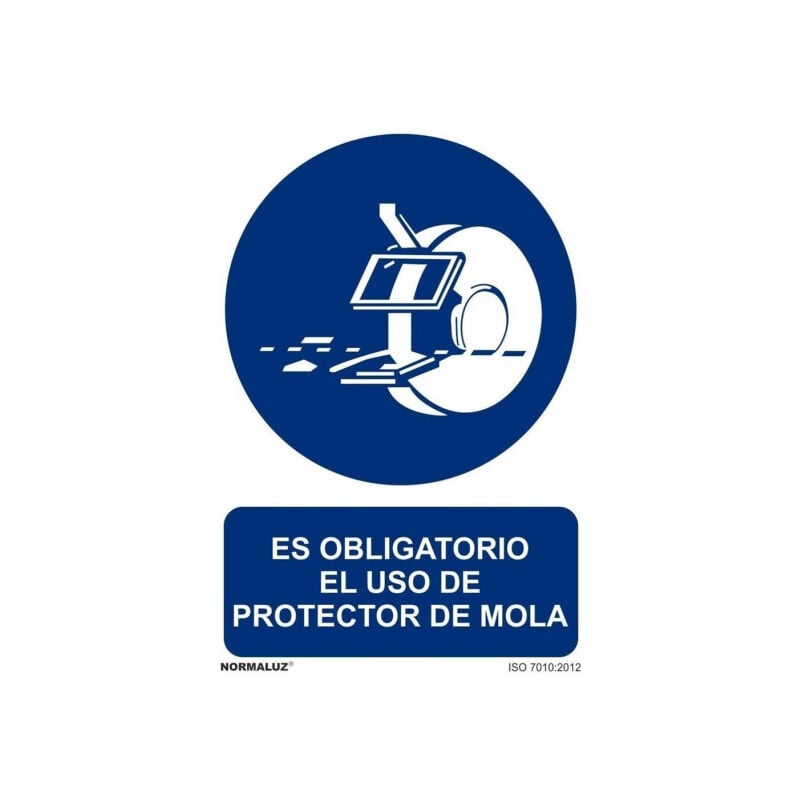 

Señal Es Obligatorio El Uso de Protector de Mola Con Tintas UV | ALUMINIO 0'5 mm - 300 x 400 mm