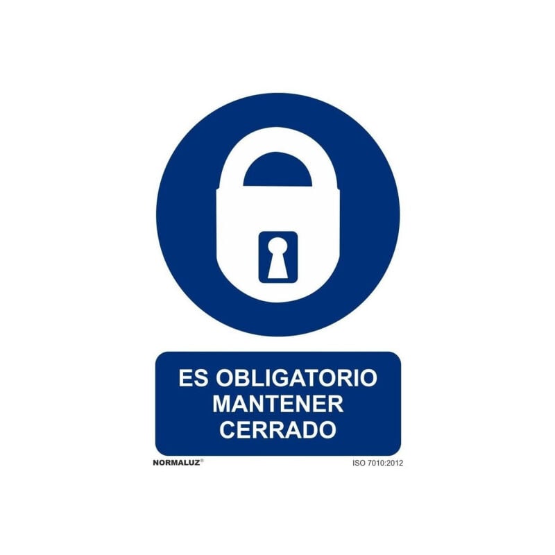 

Señal Es Obligatorio Mantener Cerrado Con Tintas UV | 210 x 300 mm - ALUMINIO 0'5 mm