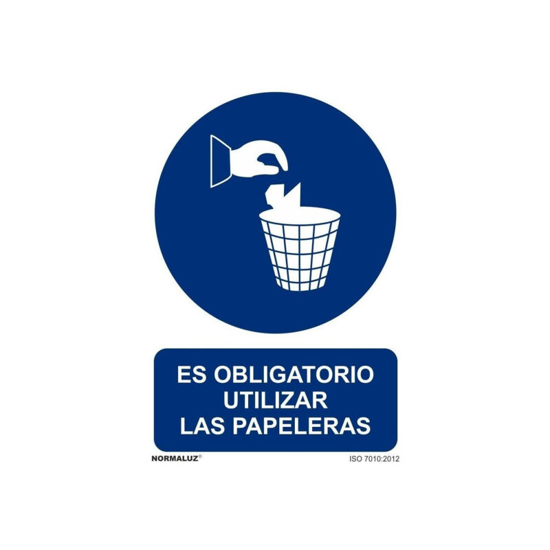 

Señal Es Obligatorio Utilizar Las Papeleras Con Tintas UV | 210 x 300 mm - ALUMINIO 0'5 mm