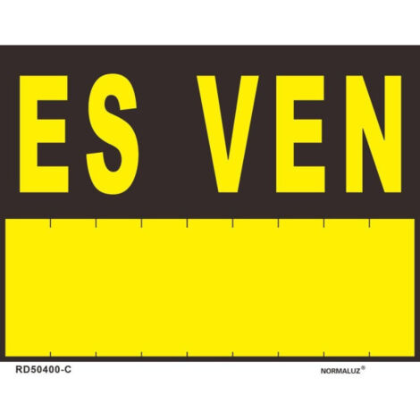 Señal "Es Ven" amarillo en Catalán
